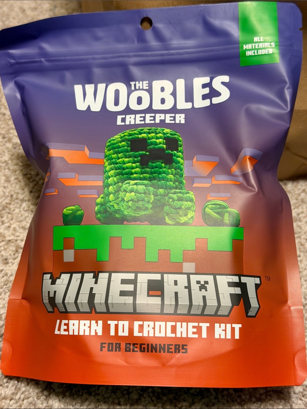 New The Woobles Minecraft Creeper Crochet Kit